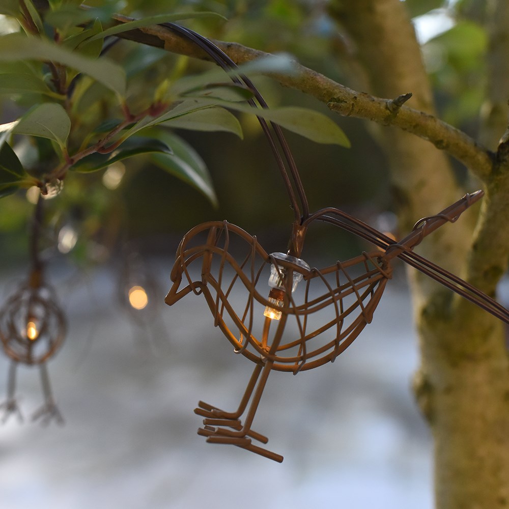 Solar robins string lights warm white