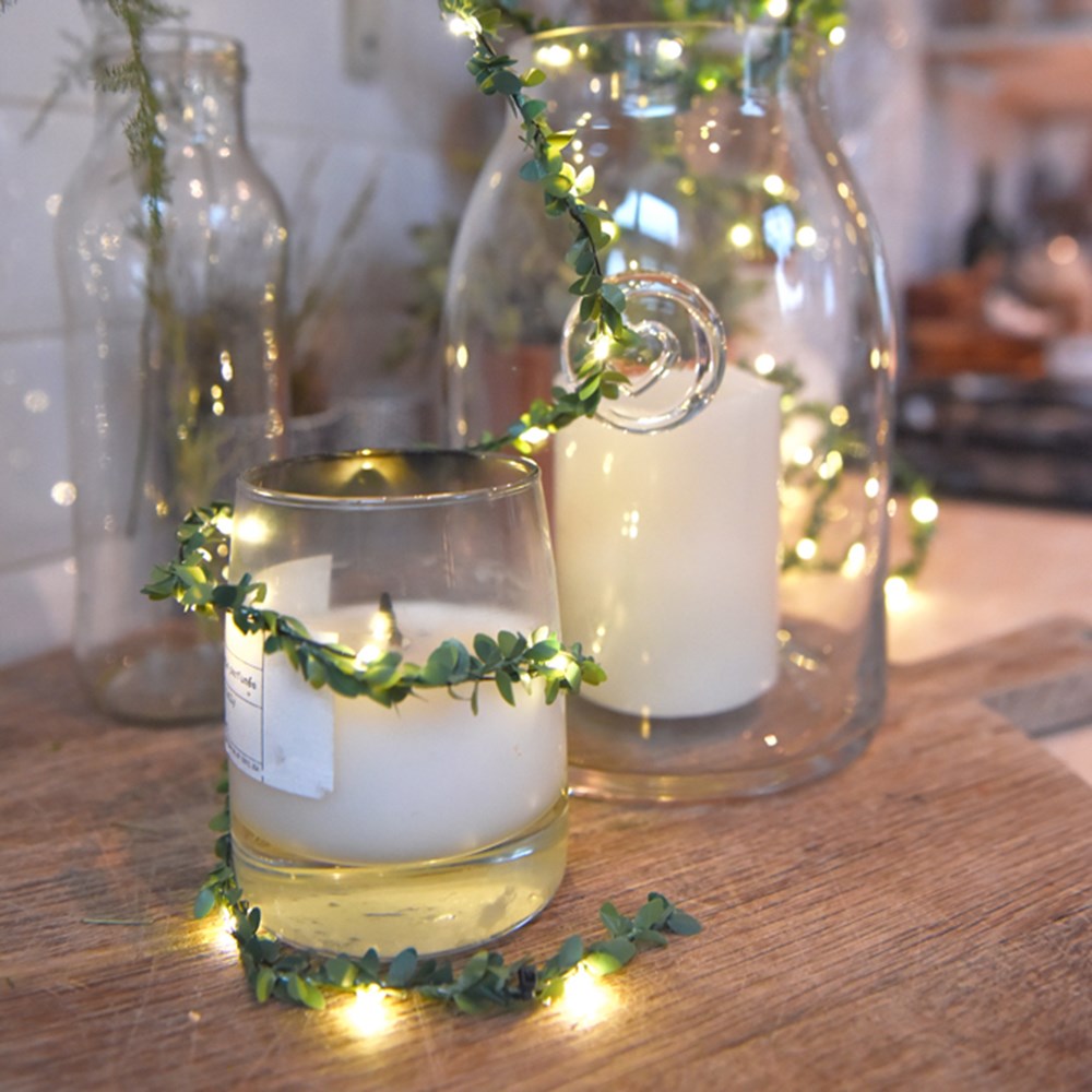 Twine leaf string lights