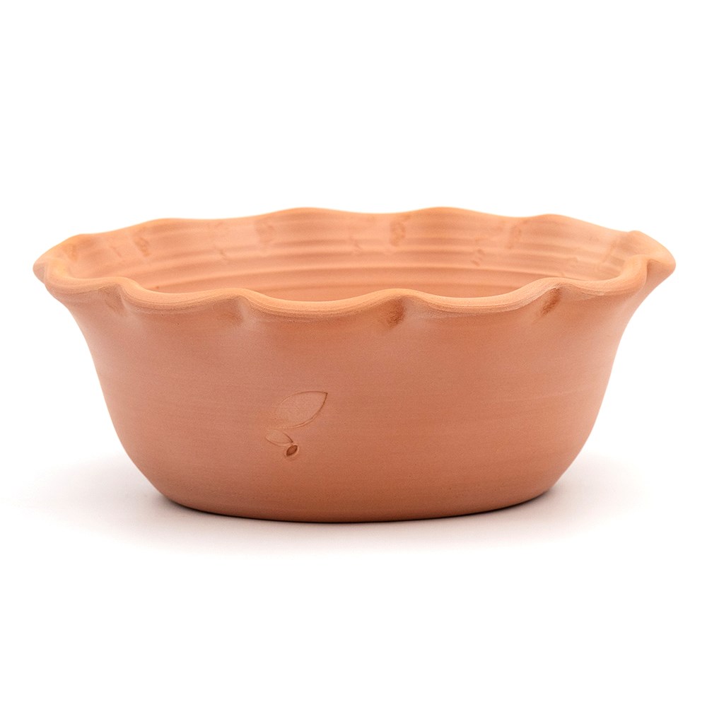 Terracotta ruffle bowl