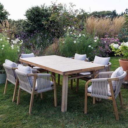 Capri six seat dining set