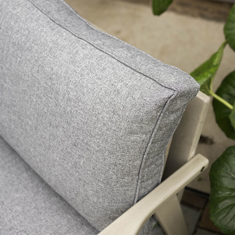 Greywashed chair and footstool set