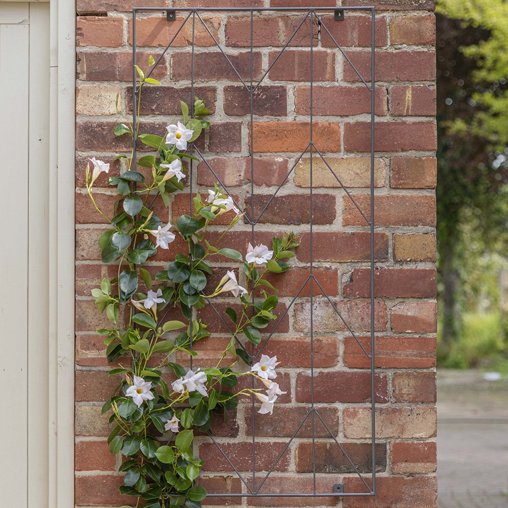 Metal herringbone trellis - zinc 