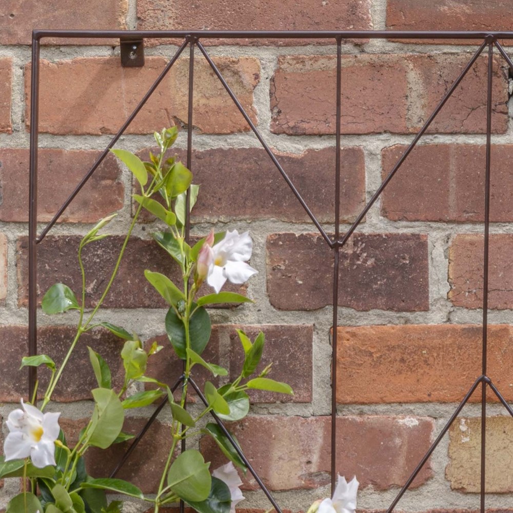 Metal herringbone trellis - bronze 