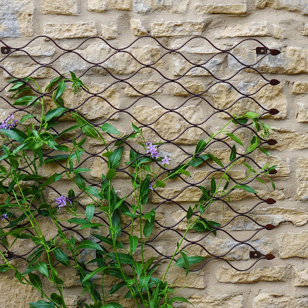 Large metal honeycomb trellis - bronze