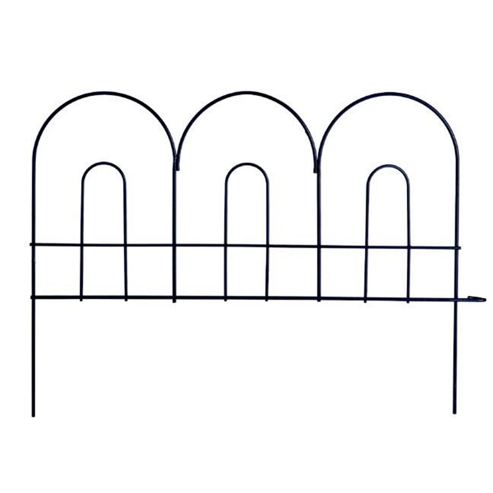 Arched metal garden edging - black