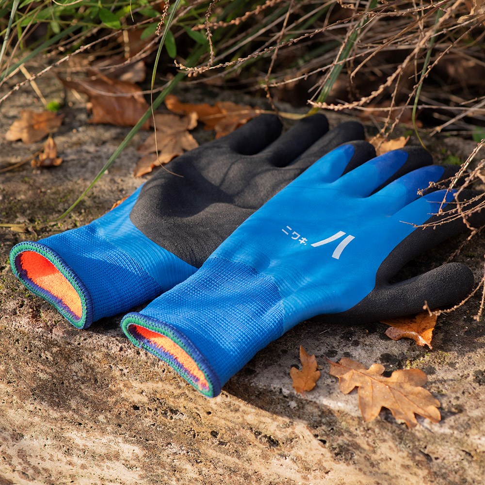 Niwaki fleece lined rubber coated gardening gloves