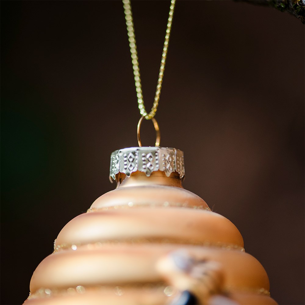 Beehive glass decoration