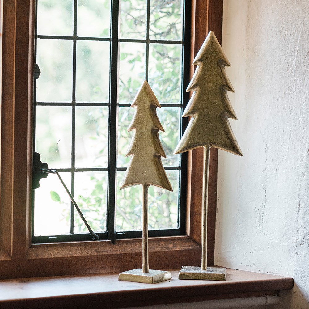 Brass standing tree