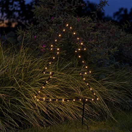 Solar light up tree silhouette