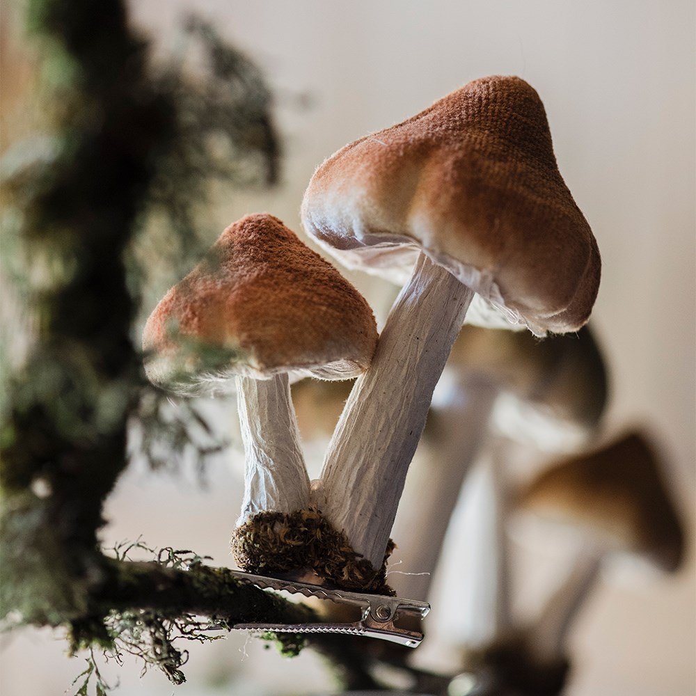 Mushroom clips - set of 3