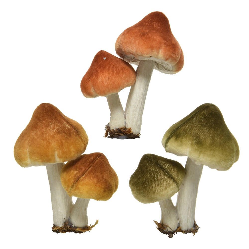 Mushroom clips - set of 3