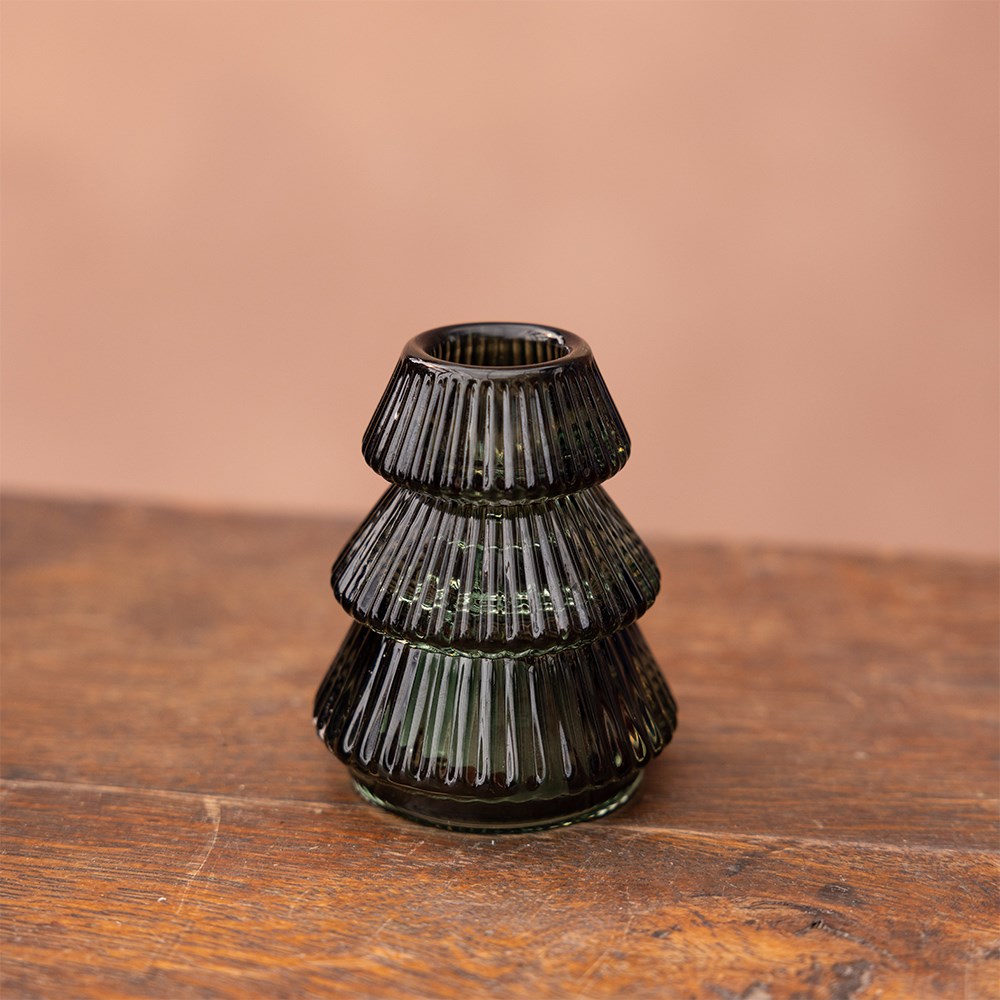 Two tree shaped candle holders