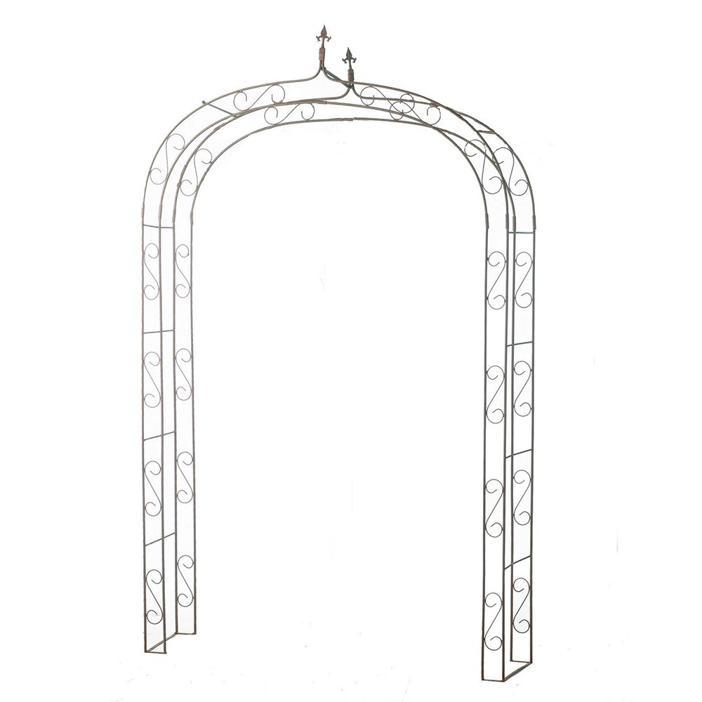 Gothic rustic garden arch - rust 