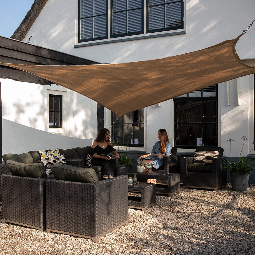 Square shade sail - sand