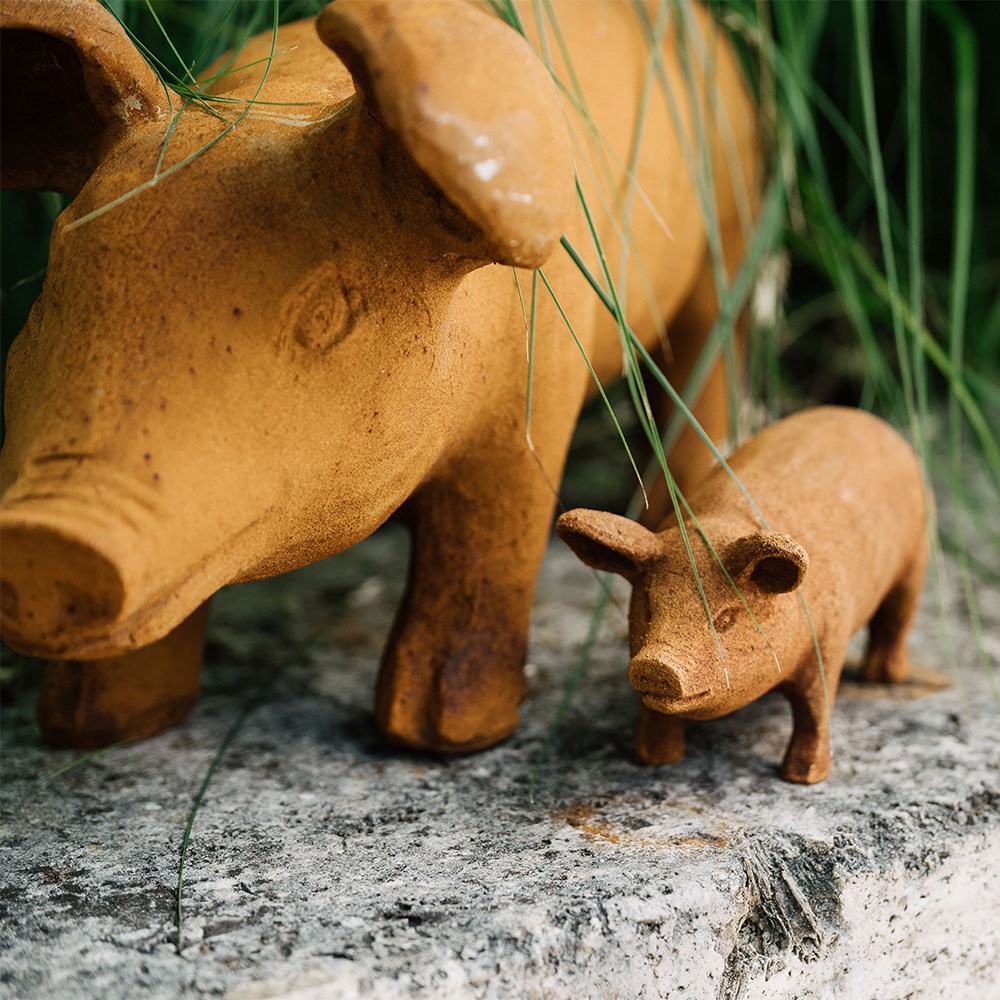 Rusty pig ornament