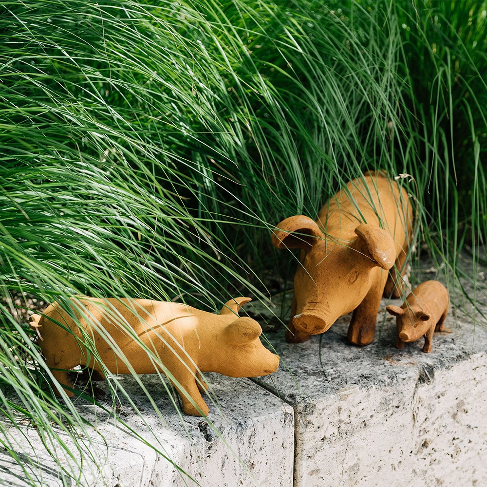 Rusty pig ornament