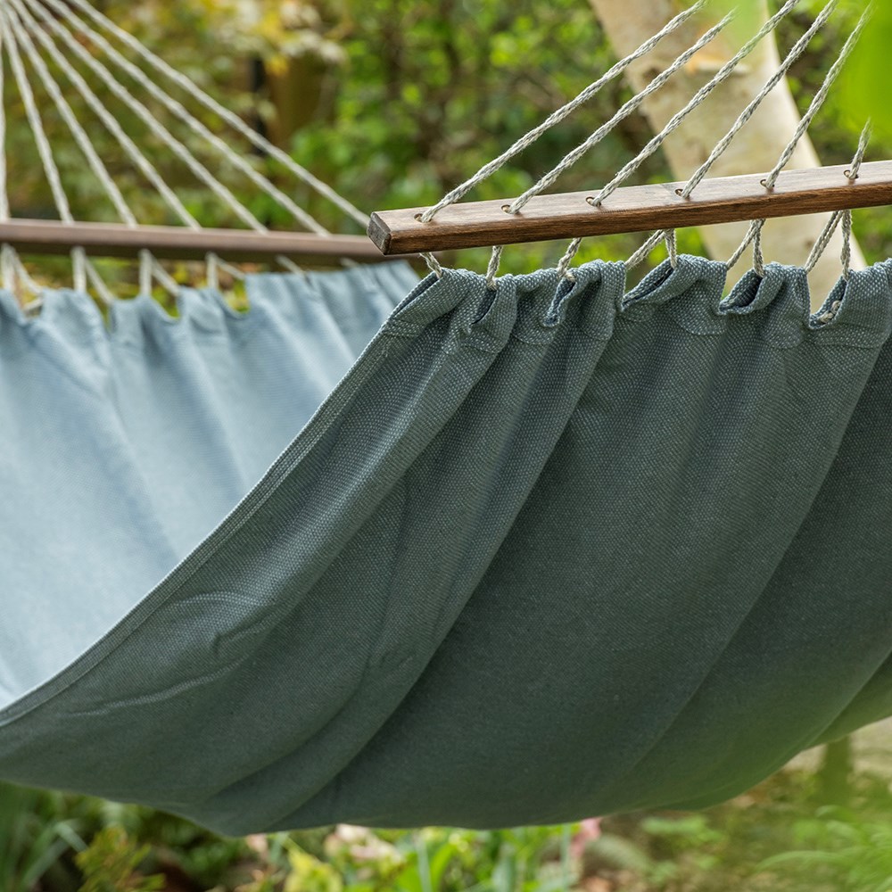 Swing hammock with bars - chambray