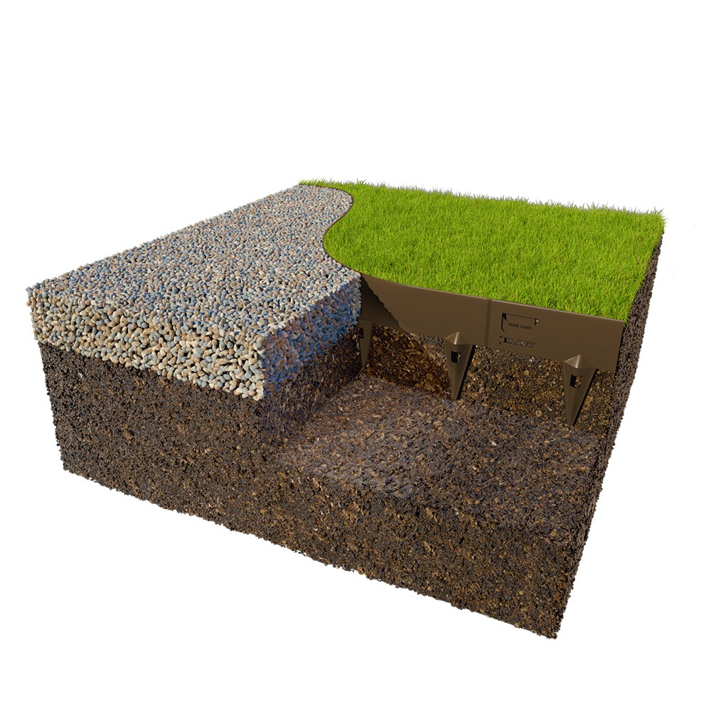 Powder coated steel flexible garden edging - brown