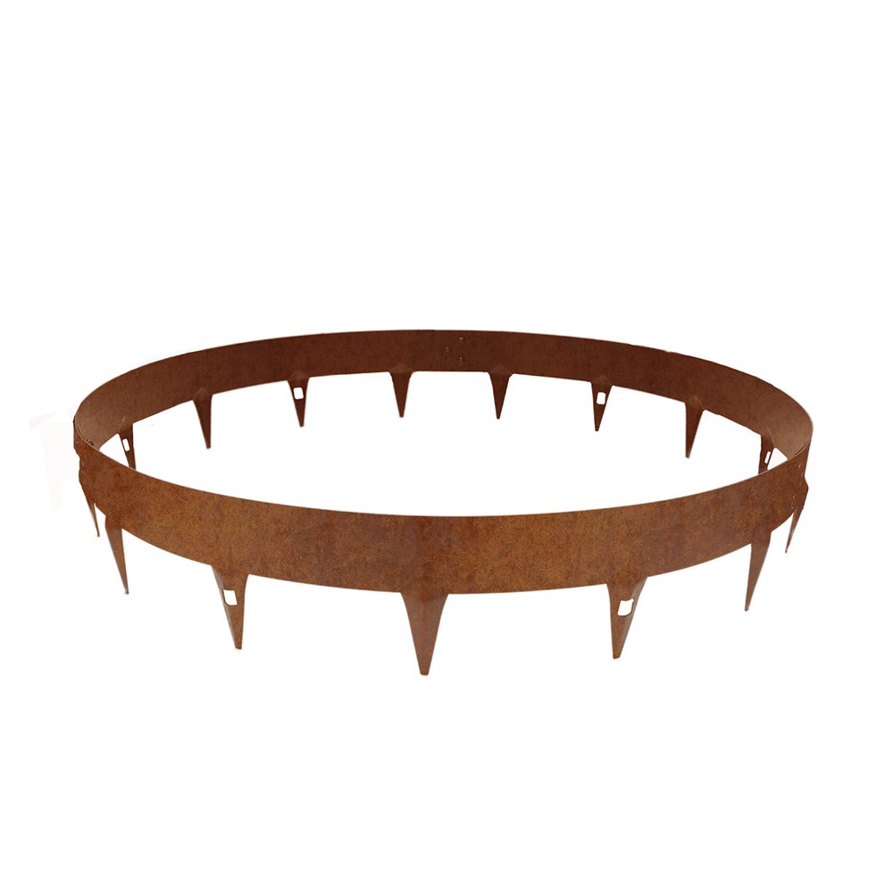 Corten steel tree ring edging - rust