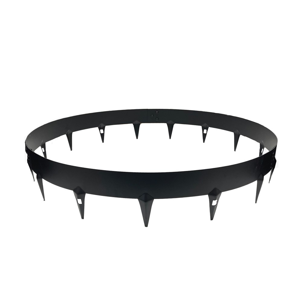 Powder coated steel tree ring edging - black