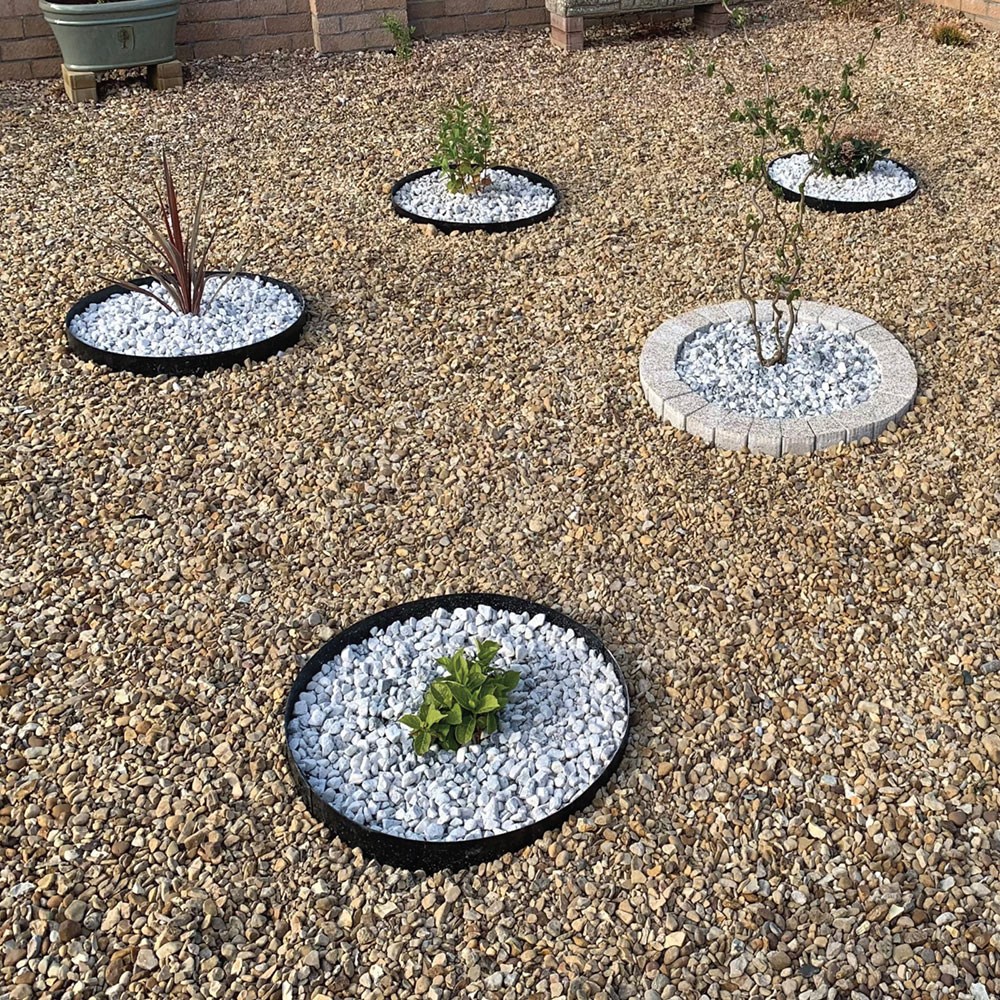 Powder coated steel tree ring edging - black