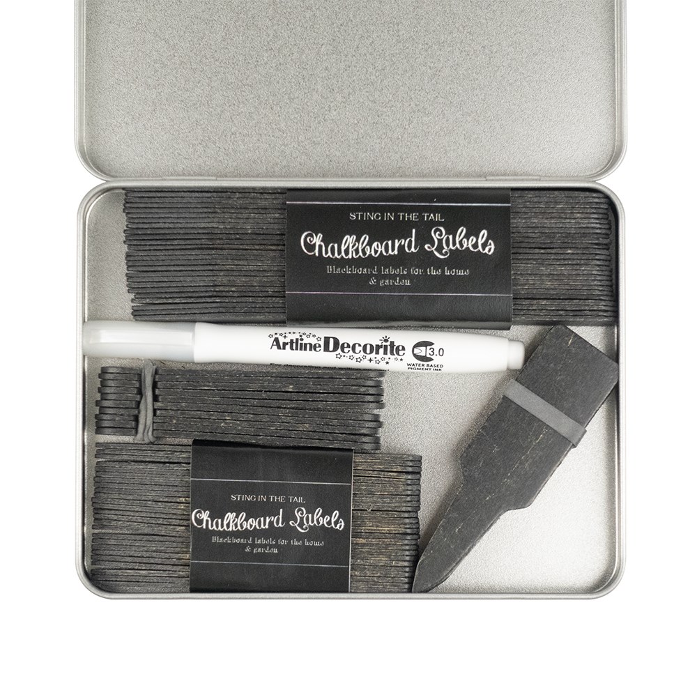 Chalkboard labels tin set - pack of 67