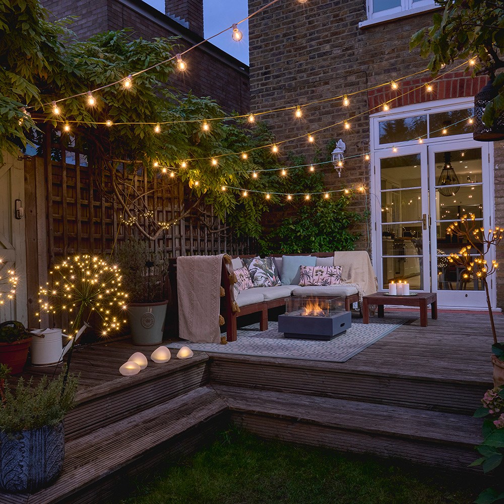 Pink festoon lights 15 bulbs