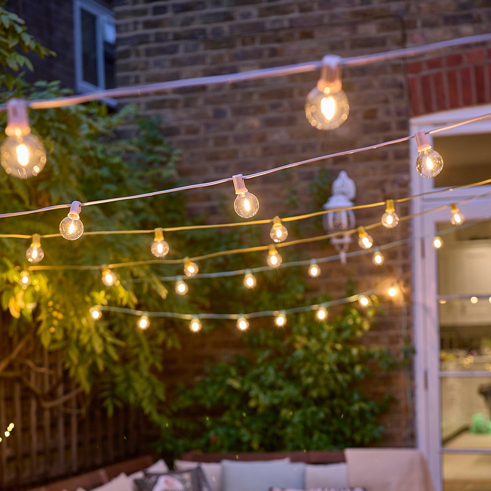 Pink festoon lights 15 bulbs