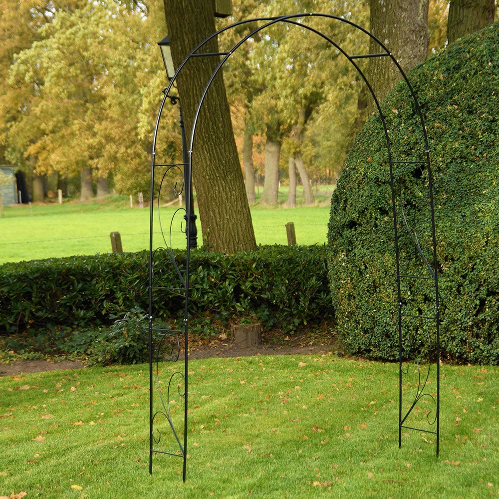 Simple black scroll arch