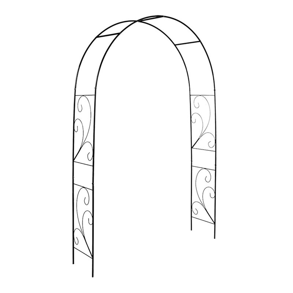 Simple black scroll arch