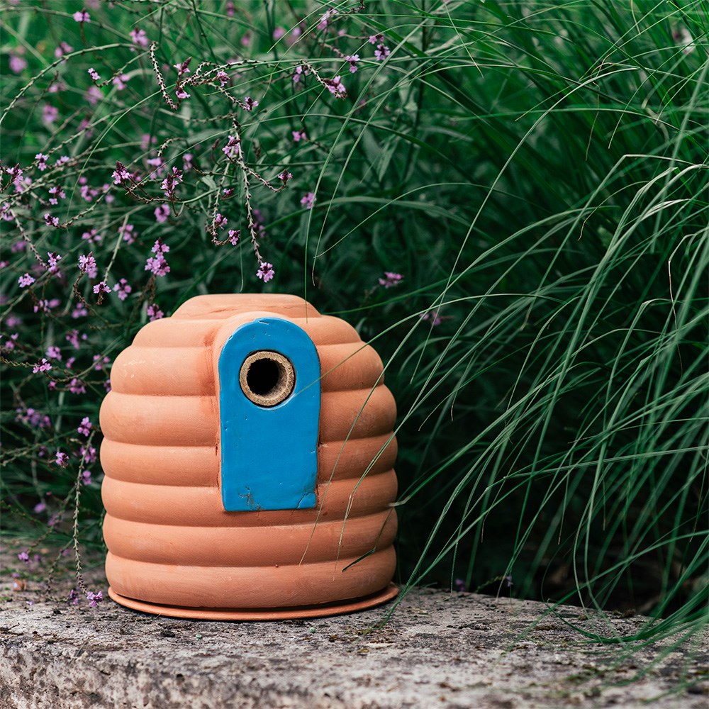Terracotta bumblebee pot 