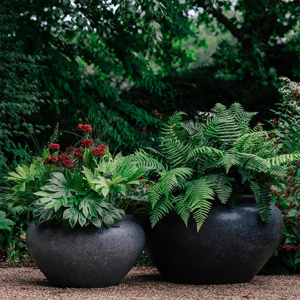 Extra large vase planter - grey