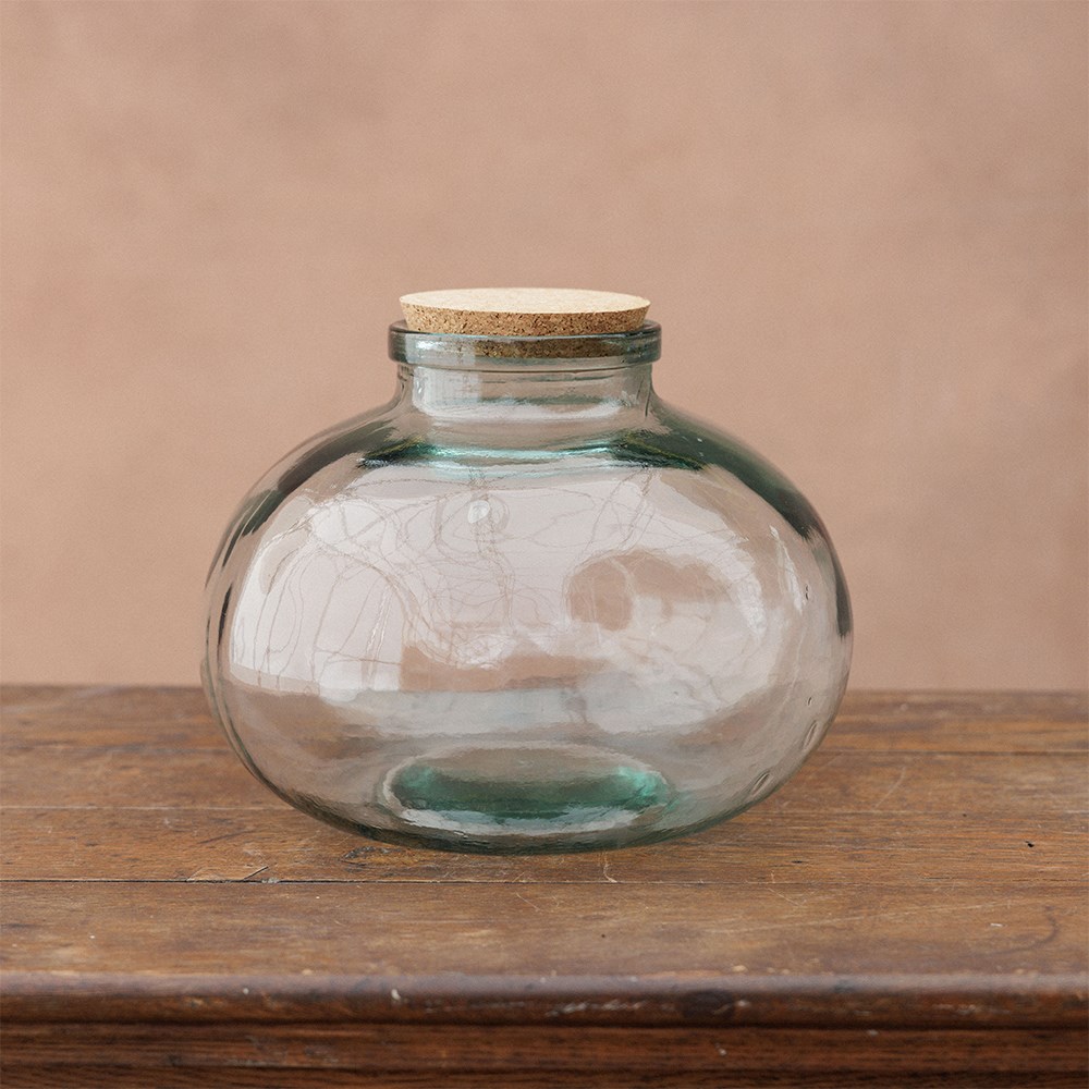 Low plant terrarium bottle