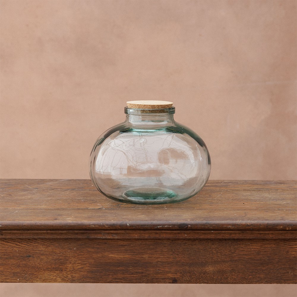 Low plant terrarium bottle