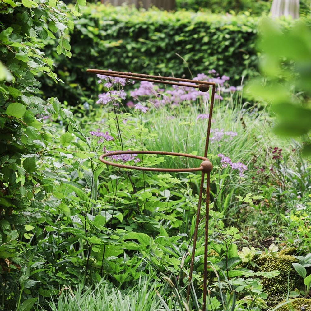 Single stem allium plant support - rust