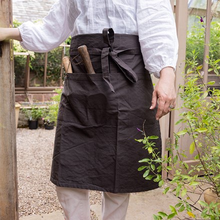Gardening half apron - grey