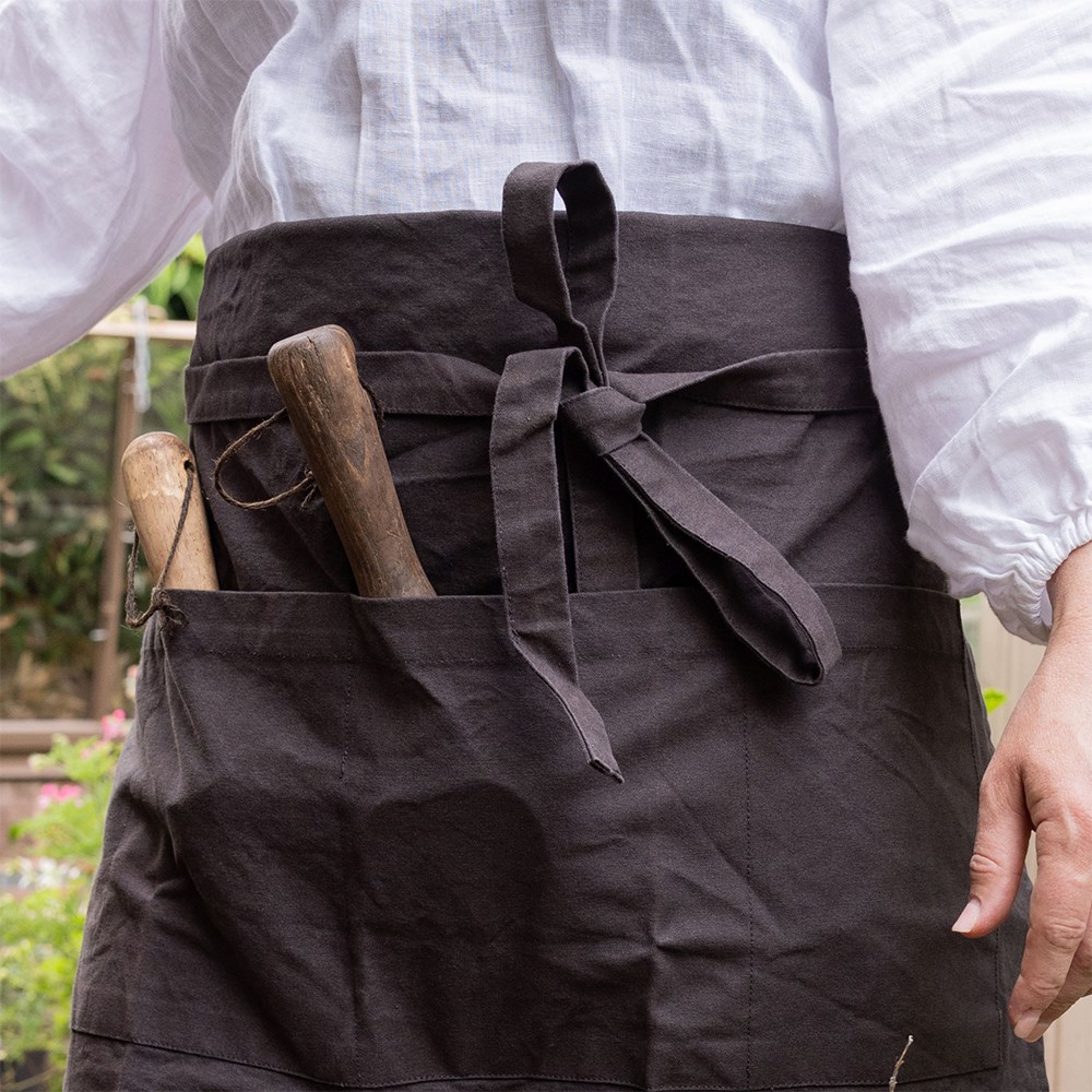Gardening half apron - grey