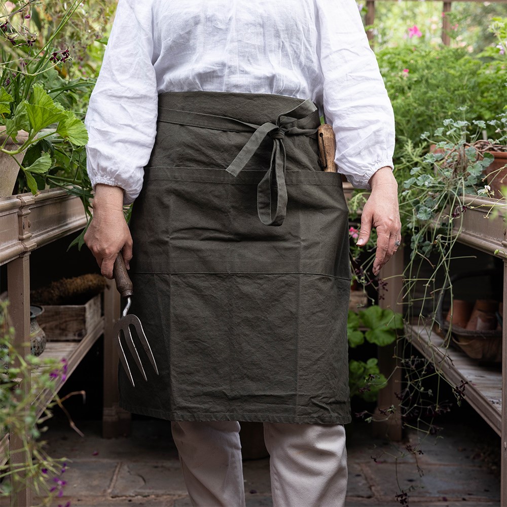 Gardening half apron - khaki