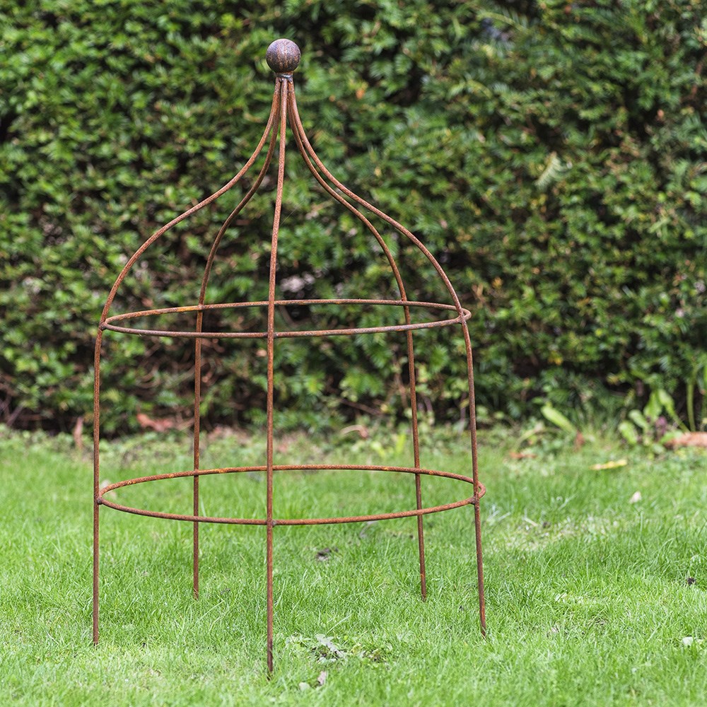 Ball top plant support - rust