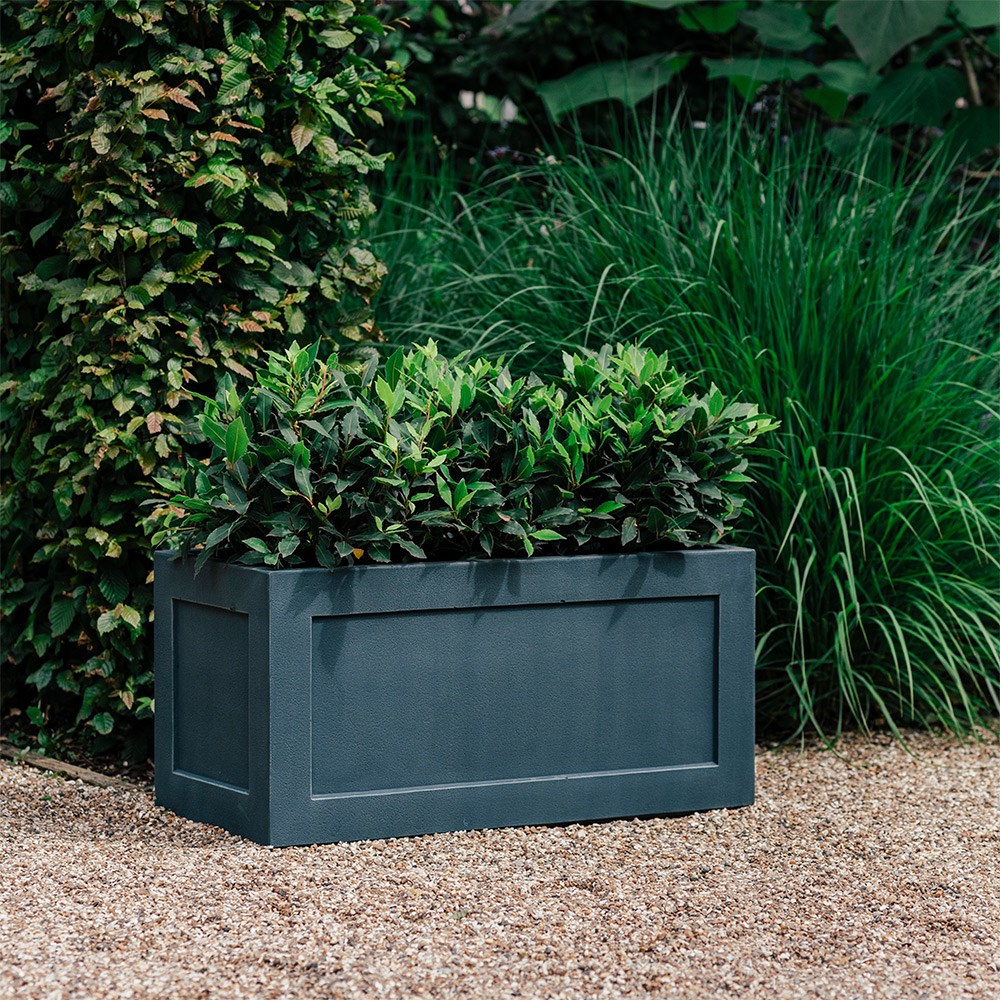 Rectangular trough planter