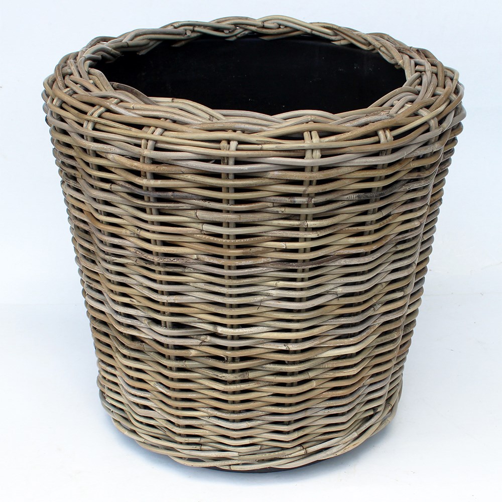 Round rattan large plant pot 