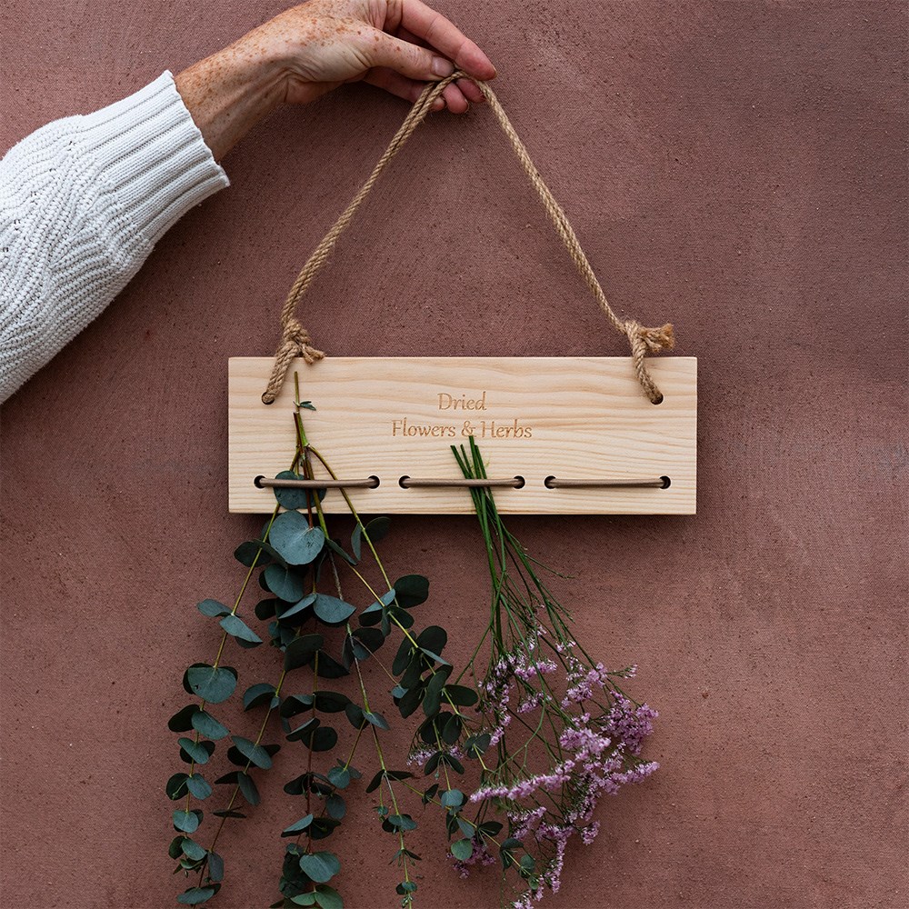Wooden flower and herb drying rack	