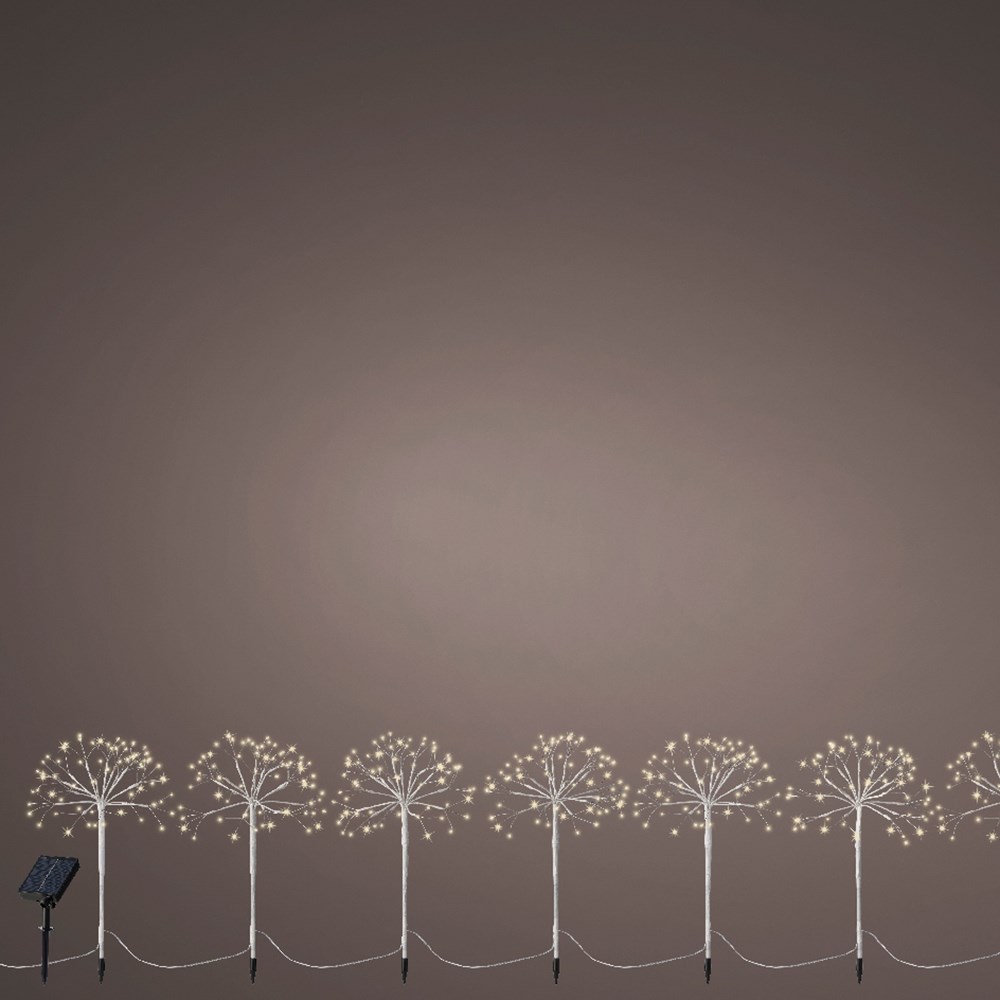 Solar 8 fireburst stake lights 7m