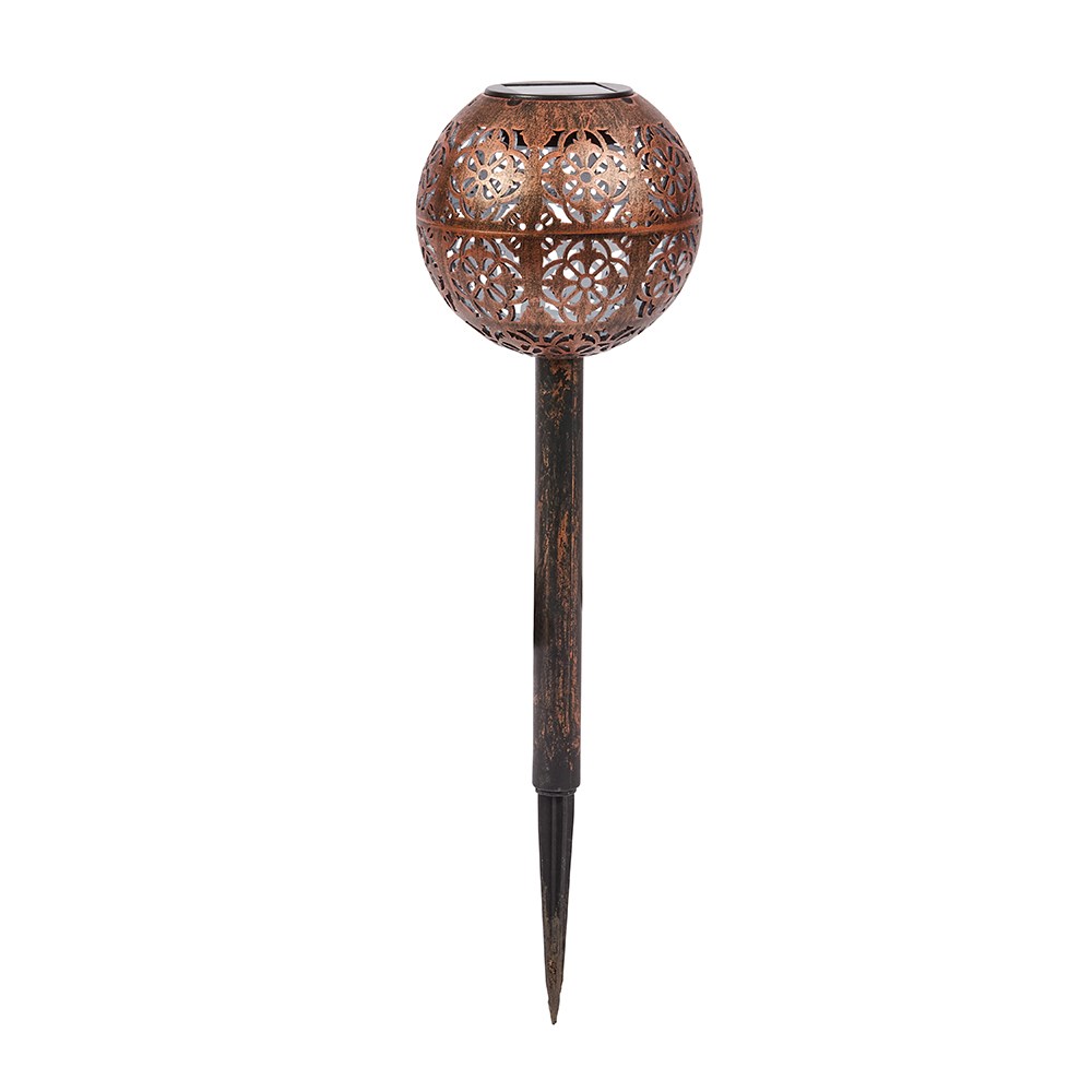 Solar damasque sphere stake light