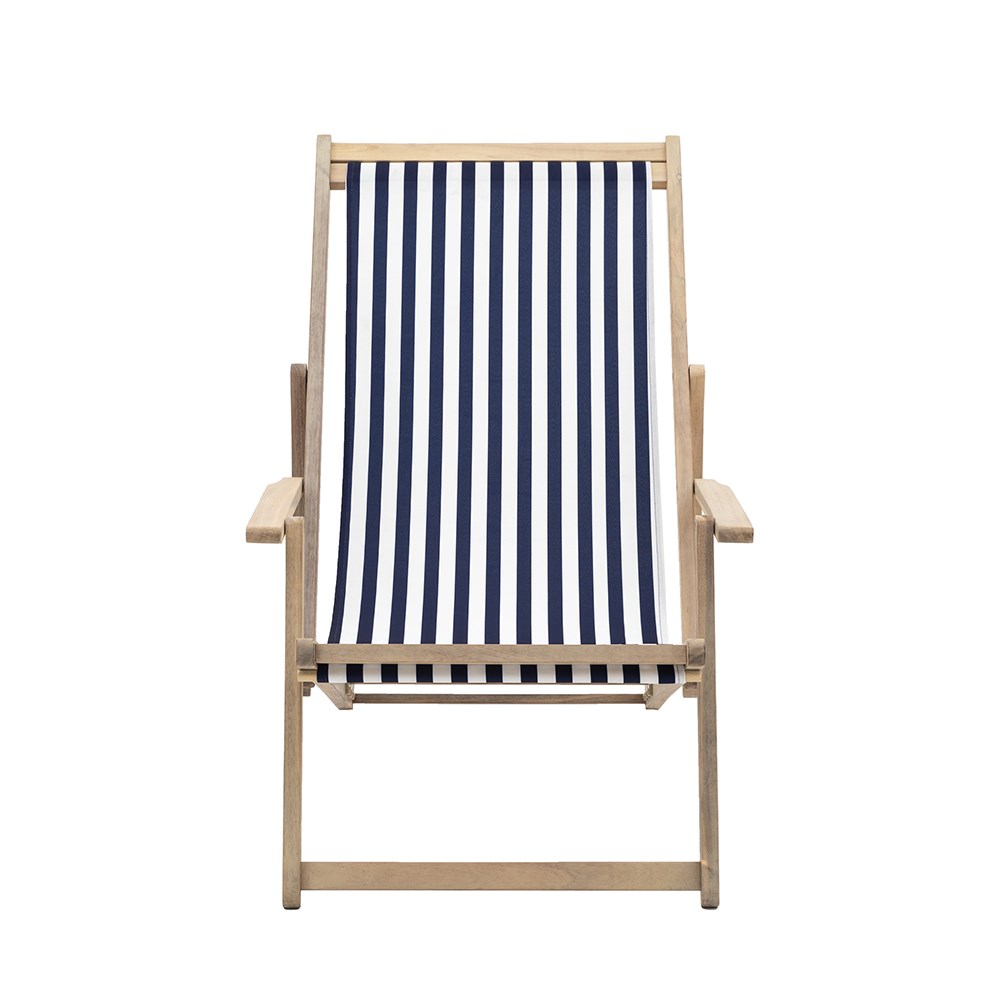 Blue stripe deck chair