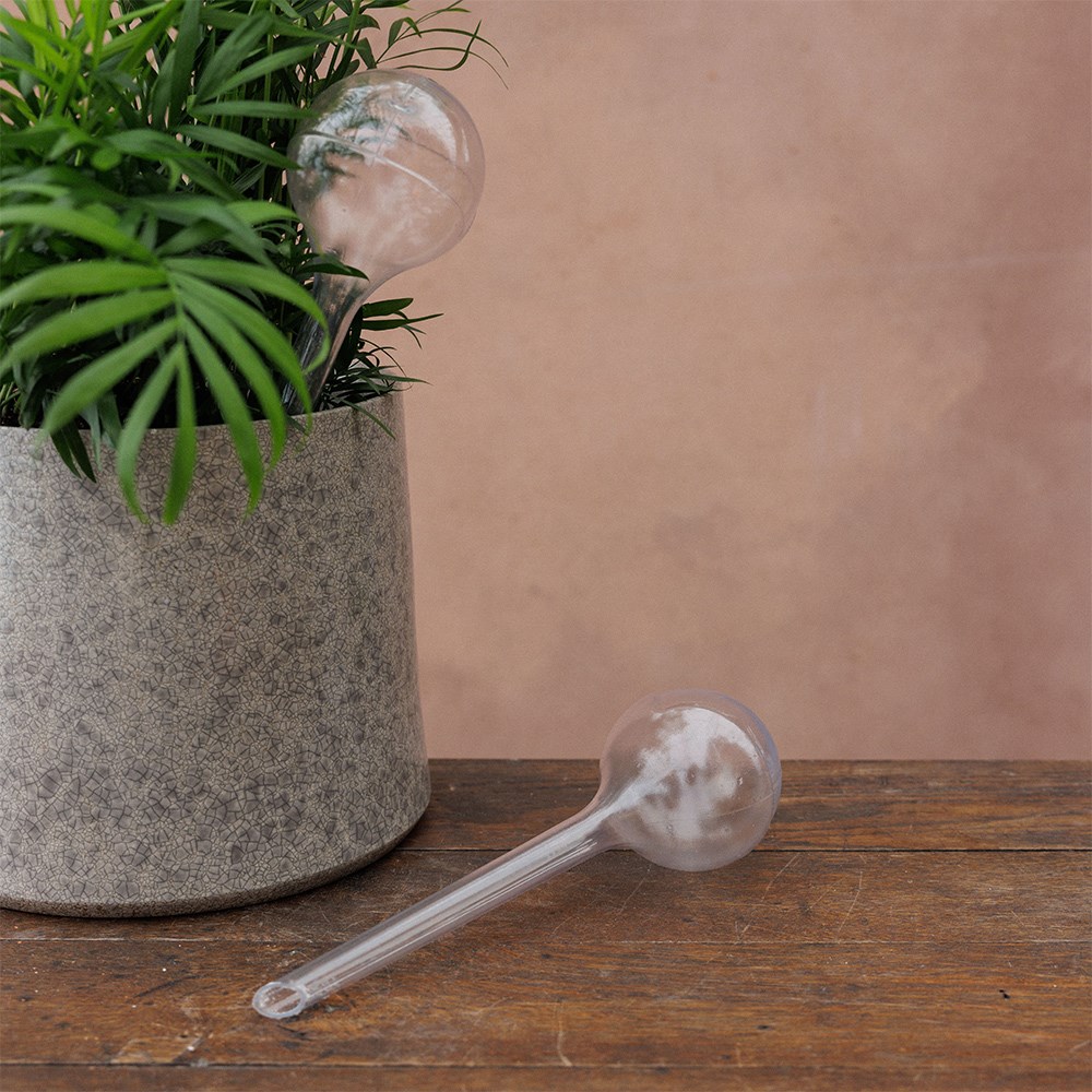 Recycled plastic pot waterers set of 2 - clear