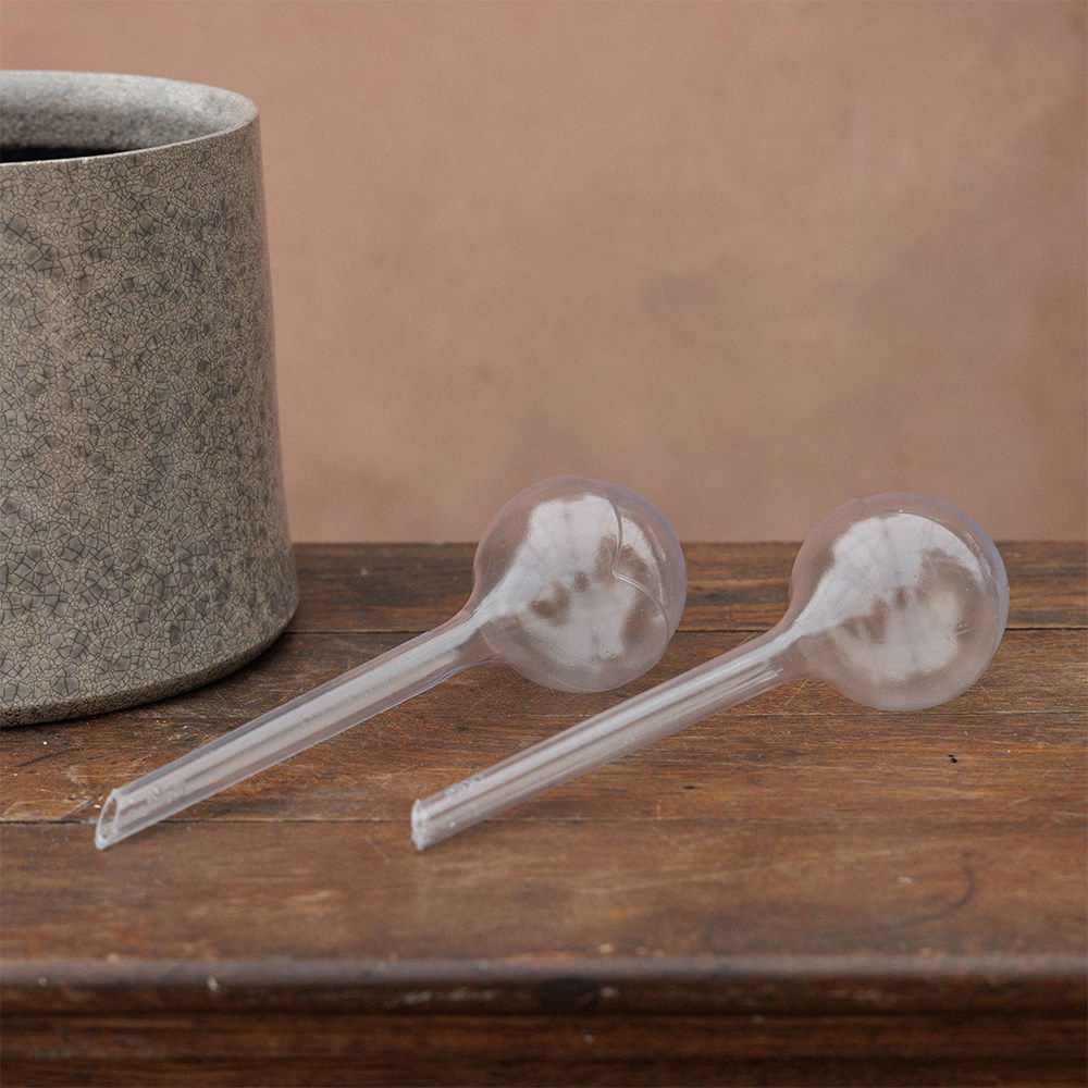 Recycled plastic pot waterers set of 2 - clear