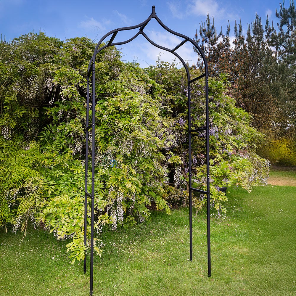 Baroque garden arch - black