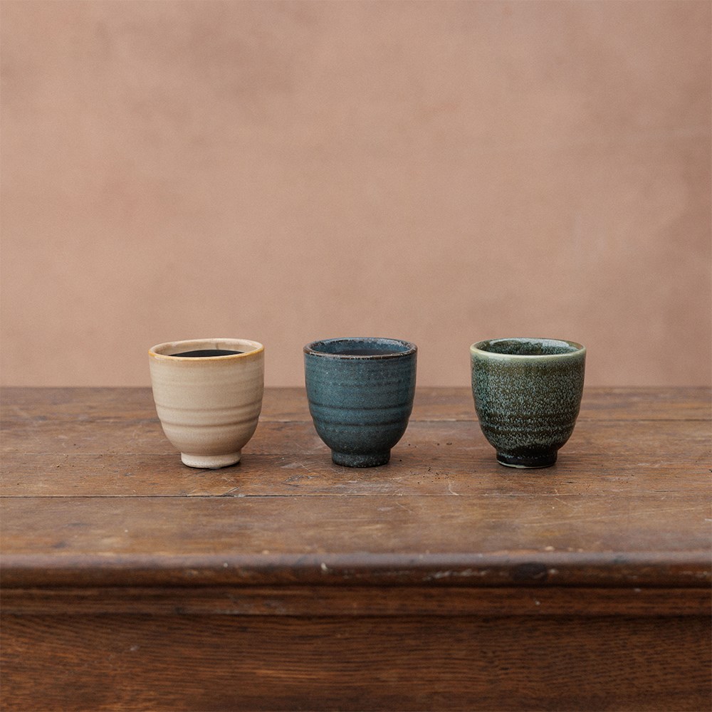 Small glazed plant pot - blue