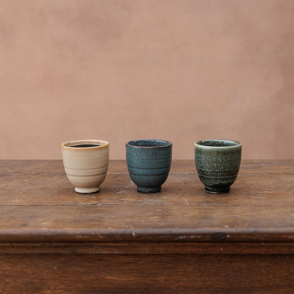 Small glazed plant pot - ivory